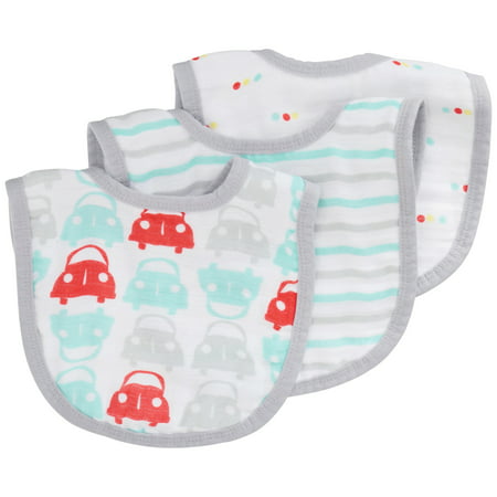ideal baby by the makers of aden + anais 3pk Snap Bibs, Road (Best Road Trip Snacks For Toddlers)