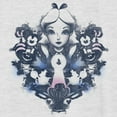 thumbnail image 2 of Women's Alice in Wonderland Distressed Ink Portrait  Racerback Tank Top White Heather Medium, 2 of 4