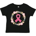 thumbnail image 3 of Inktastic Breast Cancer Pink Ribbon Awareness Wreath Girls Toddler T-Shirt, 3 of 5