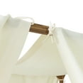 thumbnail image 6 of Muntz Acacia Wood Outdoor 2 Seater Adjustable Daybed with Curtains, Teak and Cream, 6 of 9