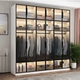 thumbnail image 2 of Glass door light luxury wardrobe, customized and self-made cloakroom, modern and simple Nordic household bedroom combination, fi My Lux Decor Round, 2 of 19