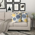 thumbnail image 6 of Navy Blue and Yellow Throw Pillows Covers 18x18 Set of 2, Gray Dahlia Flower Pillow Cushion Cases, Floral Decor Throw Pillows Cover Gifts for Bed Couch Sofa Living Room, 6 of 6