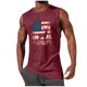 thumbnail image 1 of Tanque Deportivo de Cuello Redondo de la Impresión de la Moda Casual de los Hombres, Blusa de Poliéster sin Mangas para el Uso Diario Casual Al Aire Libre, 1 of 5