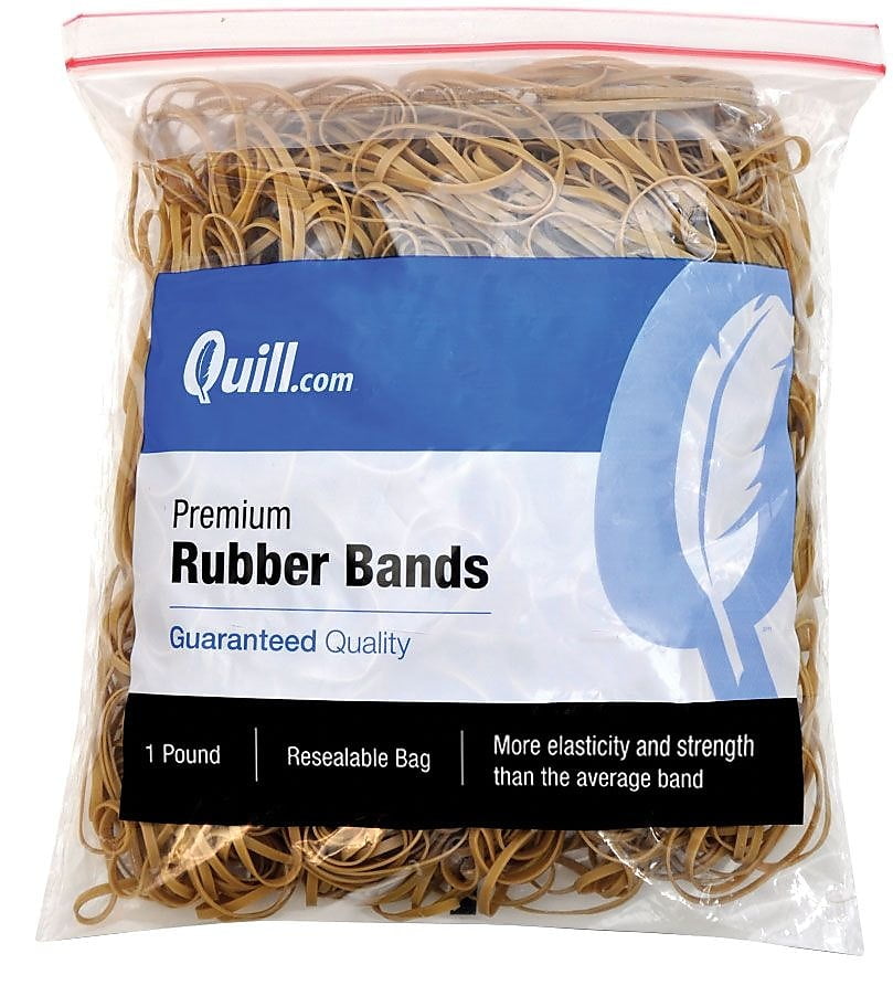 Quill Brand Premium Rubber Bands 32 3"L x 1/8"W 1 lb Resealable Bag