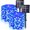 Blue, variant on Morttic 2Pack 33ft Solar String Lights , 100 LED Fairy Lights Outdoor Waterproof Christmas Lights for Trees Garden Patio Yard Fence Decor (Multi Color)