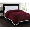 thumbnail image 1 of LushElegance Ultra Plush Reversible Sherpa Corduroy Blanket (King, Burgundy), 1 of 1