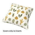 thumbnail image 3 of Throw Pillow Covers, cartoon Cactus Pattern Soft Square Pillow Cases with Invisible Zipper for Couch Bed Sofa, Farmhouse Fall Home Decor 18"x18", 3 of 7