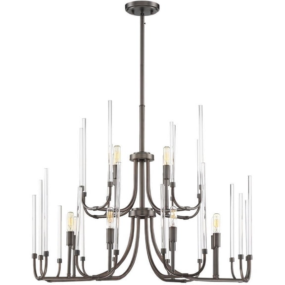 917812-SCB Designers Fountain Laretto - 12 Light Chandelier-Satin Copper Bronze Finish