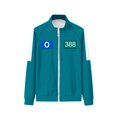 thumbnail image 4 of Squid Game Player Adult Track Jacket – Official Cosplay Costume Sky Blue 2XL, 4 of 5