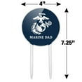 thumbnail image 2 of Acrylic Marine Dad USMC White Logo on Blue Officially Licensed Cake Topper Party Decoration for Wedding Anniversary Birthday Graduation, 2 of 7