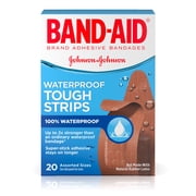 Band-Aid Brand Tough-Strips Waterproof Adhesive Bandages, Durable Protection for Minor Cuts and Scrapes, Assorted Sizes, 20 Count