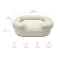 thumbnail image 4 of Beautiful Bolster Medium Pet Bed, 36 x 24 x 12in, Ivory by Drew Barrymore, 4 of 7