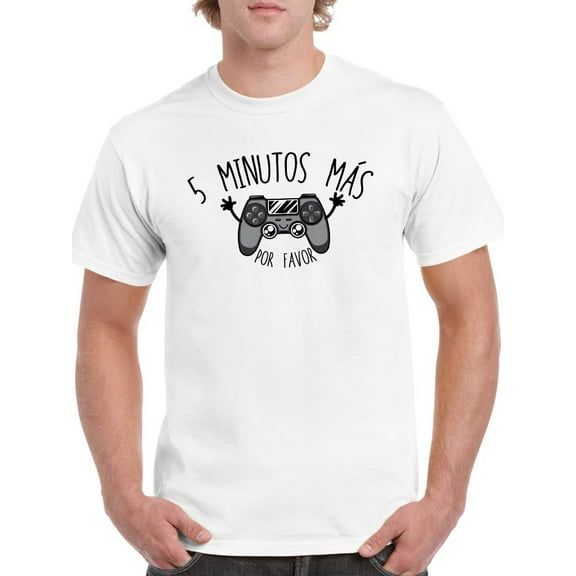 5 More Minutes Please T-Shirt Men -Smartprints Designs, Male 5X-Large