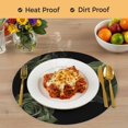 thumbnail image 4 of Sage Green Rose Round 15 Inch Placemats Set of 2, Vintage Abstract Garden Flower Floral Black HeatResistant Non Slip Place Mats for Dining Table, Wipeable Braided Kitchen Table Mats for Housewarming, 4 of 9