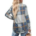 thumbnail image 3 of YFNNUP Sweatshirt for Women Plaid Crewneck Long Sleeve Shirts Curved Hem Lightweight Sweaters Spring Clothes 2026, 3 of 5
