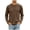 Brown, variant on Men's Long Sleeve Shirts Casual Solid Color Round Neck Pullover Base Tops Plus Size Soft Pajamas Loungewear