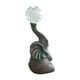 thumbnail image 3 of Estatua de jardín con luz solar, decoración exterior, figura de elefante de resina artesanal Bronce, 3 of 9