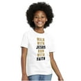 thumbnail image 4 of Walk With Jesus Christ Run Religious Crewneck T Shirts Boy Girl Teen Brisco Brands XS, 4 of 6