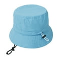 thumbnail image 2 of Toptie UV Sun Protection Bucket Hat for Women Summer Outdoor Adjustable Beach Sun Hat with Chin Strap-Blue, 2 of 7