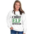 thumbnail image 4 of Xmas Chief Elf Officer Santa Helper Sweatshirt for Men or Women Brisco Brands X, 4 of 6