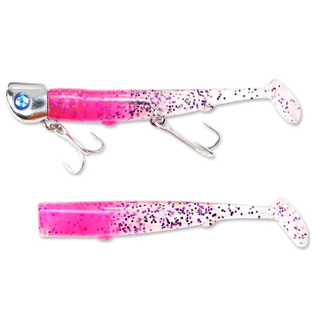 Señuelo de pesca de 110mm/35g, anzuelo de cabeza de plomo, cebo, Wobblers de cola en T para mar (estilo B) Ndcxsfigh Para Estrenar
