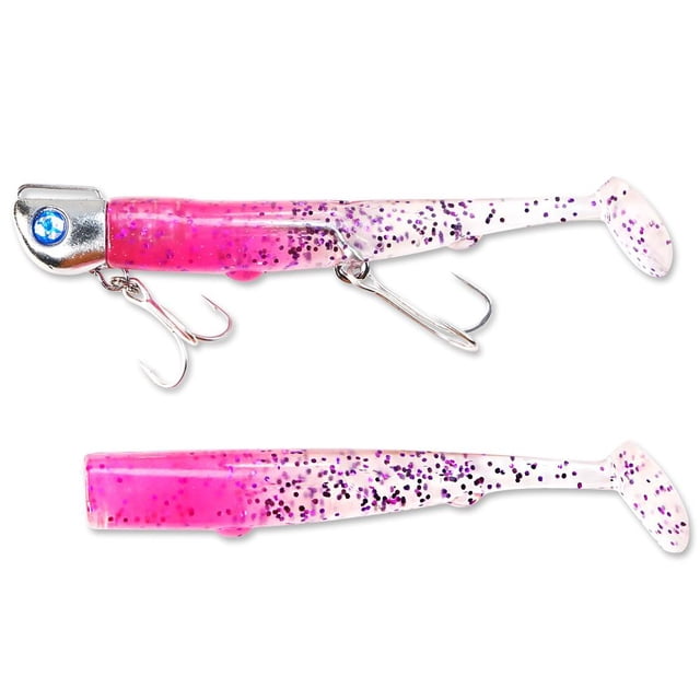 Señuelo de pesca de 110mm/35g, anzuelo de cabeza de plomo, cebo, Wobblers de cola en T para mar (estilo B) Ndcxsfigh Para Estrenar
