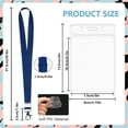thumbnail image 3 of Lanyard-Lanyard with Card Holder， 3Pcs Navy Blue Lanyard with Waterproof Badge Holder, Lanyard for Keys, School & Office, Lanyard for Women & Men, 3 of 7
