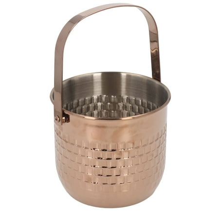 NFTIGB Premium Double Layer Stainless Steel Insulated Ice Wine Bucket, Elegant Champagne and Beer Chiller for KTV, Bar, and Dinner Party Entertaining, 16 oz Capacity, Rose Gold