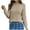 Khaki, variant on Lilgiuy Women's Casual Long Sleeve Button Wave Neck Knitting Solid Color Pullover Top Crew Neck Sweater,White,8(L) Winter Clothes for 2022