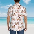 thumbnail image 6 of Fotbe Dachshund Dog Puppy Hawaiian Shirt for Men Unisex Summer Beach Casual Short Sleeve Cotton Linen Button Down Shirts-Large, 6 of 9