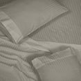 thumbnail image 5 of ROYALE LINENS 300 Thread Count 100% Long Staple Combed Cotton Striped Sheet Set - 3 Piece Twin Bed Sheets - 1 Fitted, 1 Flat & Pillow case -Soft Cool & Crisp Sheet Set (Twin, Stripe Silver), 5 of 10