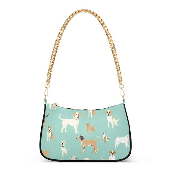 DogsWomen Small Shoulder Bag Crossbody Tote Hobo Bags Purse Clutch Handbags with Chain Strap for Women