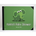 thumbnail image 3 of Darling Souvenir Green Elephant Baby ShowerGuestbookHardbound Cover Personalized Printed MemoryGuestRegistry-9 x 12 Inches, 3 of 5