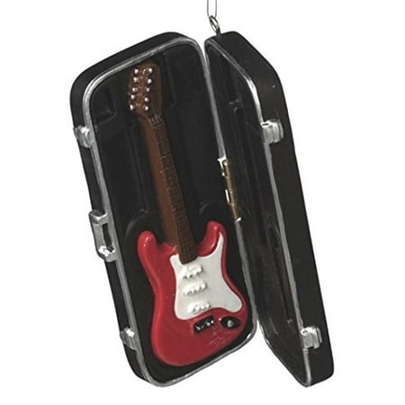 Red Electric Guitar with Case Music Instrument Christmas Tree Ornament By Midwest Seasons Ship from (Best Way To Ship A Guitar With Case)