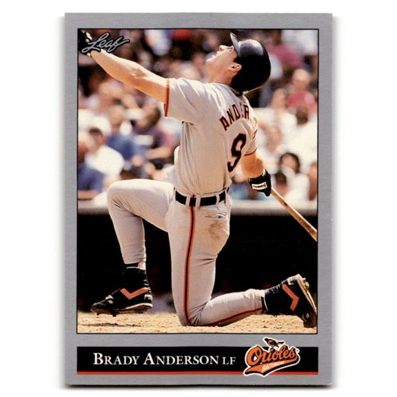 1992 Leaf #343 Brady Anderson NM Near Mint Baltimore Orioles Baseball Card Baltimore Orioles MLB Baseball Trading Card