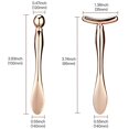thumbnail image 3 of Emlimny 2PCS Metal Eye Cream Applicator Wand Stick, Massager Tool for Facial Massage, Reduce Puffiness (Rose Gold), 3 of 6