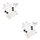 thumbnail image 1 of Jumpingount Broches Bowknot Perla Estilo Vintage Nudo Oro Plata 2Conjunto, 1 of 6