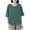 Green, variant on Womens Basic Knit Blouse Crew Neck Design Soft Fabric Relaxed Silhouette for Everyday Wear Green L