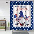thumbnail image 2 of Happy 4 th of July Gnomes Shower Curtain, Memorial Day American Flag Shower Curtain Set with Hooks, Summer Waterproof Fabric Shower Curtains for Bathroom Decor, 36x72 Inch Bath Curtain, 2 of 6