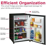 Frigidaire 4.5 Cu Ft Compact Refrigerator with Freezer, Platinum Mini Fridge with Chrome Trim for Apartment, Dorm, Office, Garage