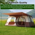 thumbnail image 4 of Tent Travel Camping Tent with 2 Rooms Large Family Cabin Tent Breathable and Rainproof for Outdoor Camping Hiking Backpacking Beach, 4 of 7