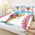 thumbnail image 4 of Erosebridal Baseball Ice Cream Full Size Sheets, Kids Sports Bed Sheets, 1 Flat Sheet, 1 Fitted Sheet and 2 Pillowcases, 4 of 5