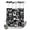Black, variant on No Hook Shower Curtain, Paris Tower Shower Curtains for Bathroom with See Through Top Window, Vintage Architectural Hand-Painted Aesthetic Waterproof & Washable Bath Curtain Standard 72"x72"