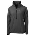 thumbnail image 2 of Women's Cutter & Buck Charcoal Jacksonville Jaguars Helmet Cascade Eco Sherpa Fleece Half-Zip Jacket, 2 of 3