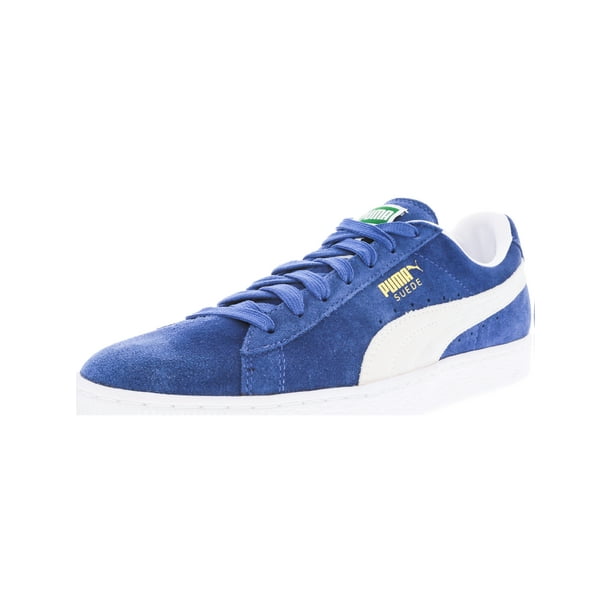 Puma Men's Suede Blue White Ankle-High Fashion Sneaker 9.5M - Walmart.com