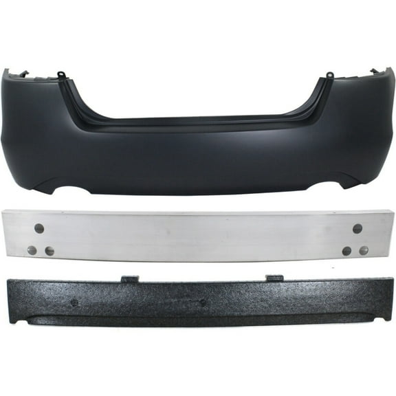 Geelife Bumper Cover Kit For 13-15 Altima Rear Bumper Absorber and Reinforcement 3Pc