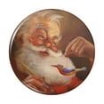 thumbnail image 1 of Christmas Holiday Santa Painting Tree Ornament Kitchen Refrigerator Locker Button Magnet, 1 of 6