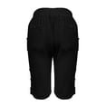 thumbnail image 5 of yillto Women Cotton Linen Capris Cropped Leg Loose Pants Elastic Waist Casual Capri Trousers with Pockets, 5 of 7