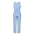 thumbnail image 3 of SELONE Jumpsuits for Women Dressy Denim Jean Long Pant Sleeveless Ladies Travel Comfortable Vacation Fancy Jumpsuits for Women Cute Rompers for Women Casual Jumpsuits for Women Light blue S, 3 of 6