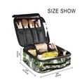 thumbnail image 3 of FORMRS Travel Makeup Bag Large Capacity Train Case Cosmetic Organizer with Adjustable Dividers, Gray Floral, 3 of 8
